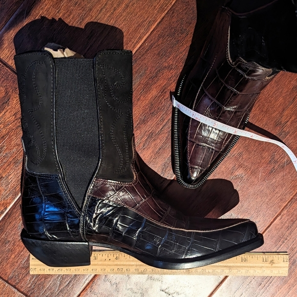 Donald J Pliner Western Couture Collection Black & Brown Cowboy Boots WomenSz 6 - Picture 17 of 17